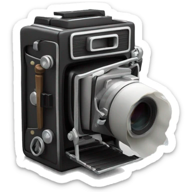 film camera with film ejecting from cartridge sticker