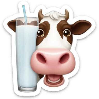 Cow with chocalete milk sticker