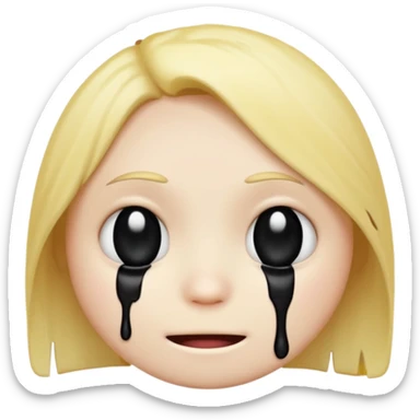 Emo emoji smiley face sticker