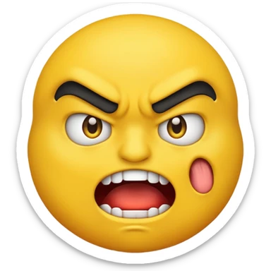 angry  emoji just like in the pacman  sticker