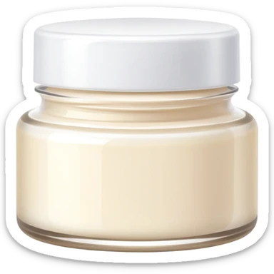 Moisturizer cream jar with lotion sticker