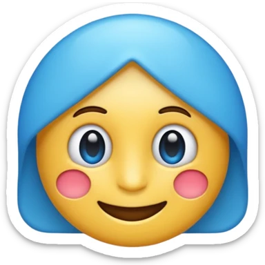 O emoji azul com o selo verificado dentro sticker