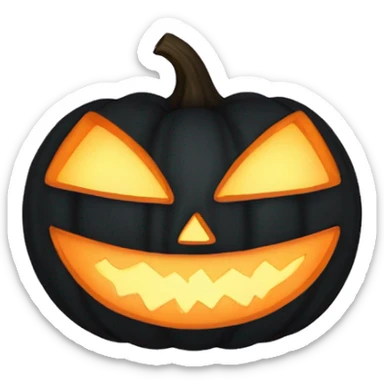Jack o lantern with grin triangle eyes and triangle nose sticker