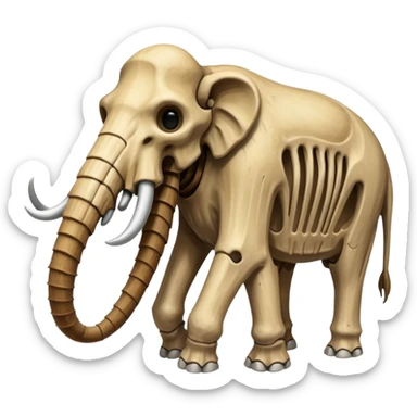 skeleton of a mammoth sticker