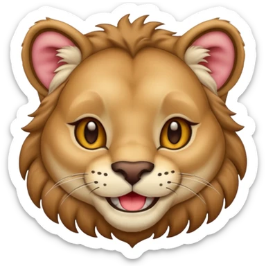 Cute cougar emoji similar to the lion emoji but instead it’s a cougar sticker
