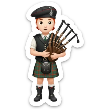 piper playing the bagpipes sticker