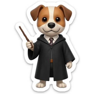 Dog wizard sticker