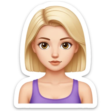 White girl wearing crop top sticker