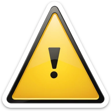 yellow warning triangle with 5 min in the middle sticker