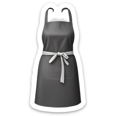 Realistic isolated light eal kitchen apron tied in the front. sticker