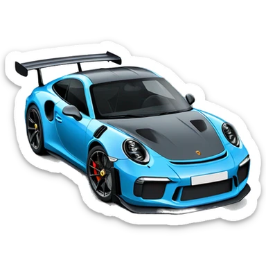 Blue Porsche 911 gt3 rs  sticker