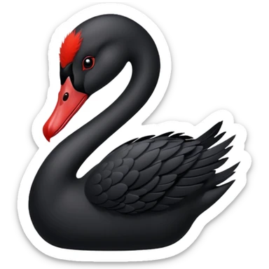 Black swan sticker