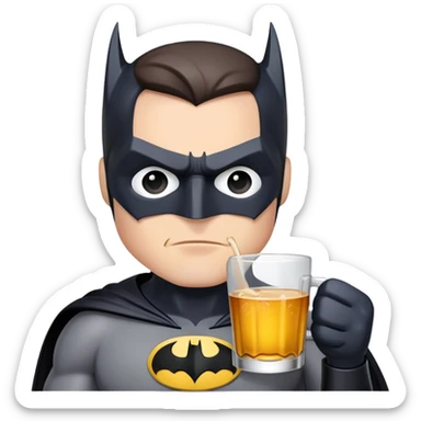 Batman drinking alcohol sticker