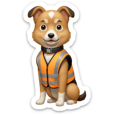 dog, Waste Management, safety vest sticker