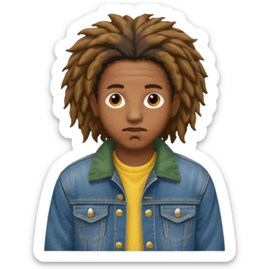 Rapper rasta hair back sticker