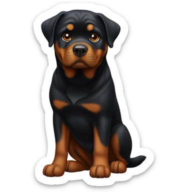 Rottweiler pooping sticker