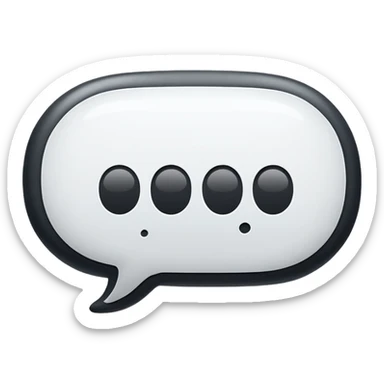 speech bubble with AI letters inside sticker