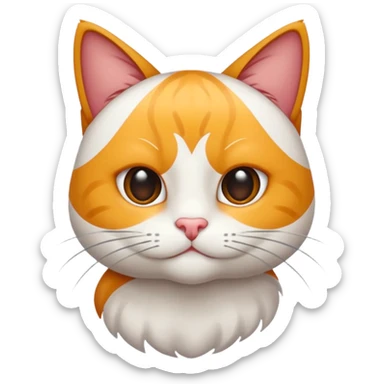 Tüylü beyaz Kedi sticker