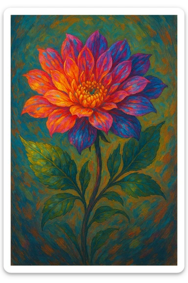 digital illustration of a flower sticker