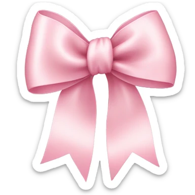 light pink ribbon bow sticker