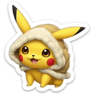 Pikachu avec une couche sticker