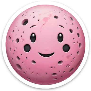 pink planet sticker