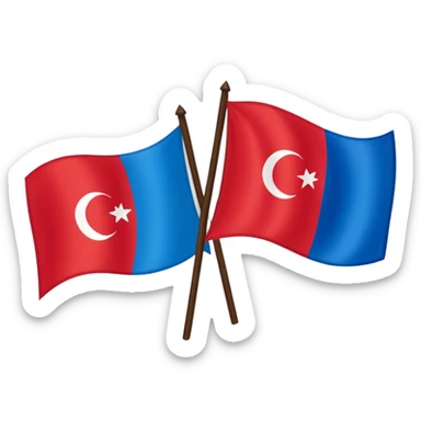 Doğu Türkistan Bayrağı+Türk Bayrağı+Azerbaycan Bayrağı sticker