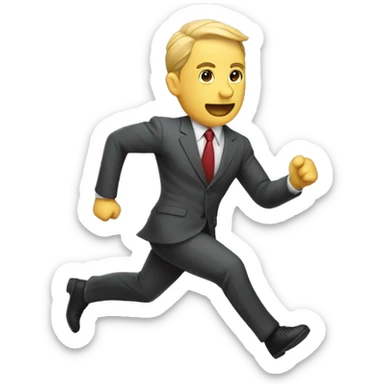 emoji de persona corriendo con traje de ladron sticker