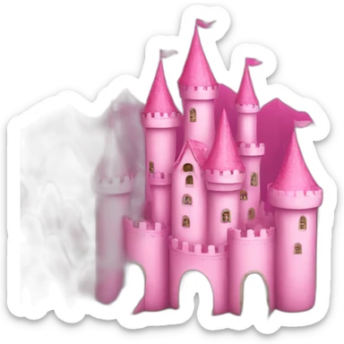 Pink castle sticker