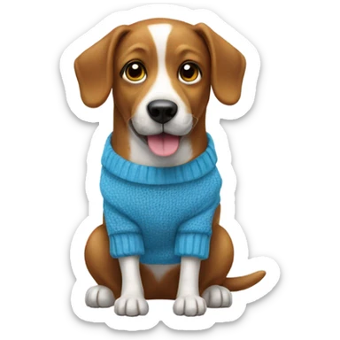 Dog with skibidi toilet jumper on sticker