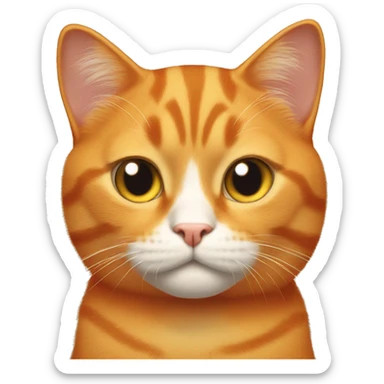 Orange cat with attitude sticker