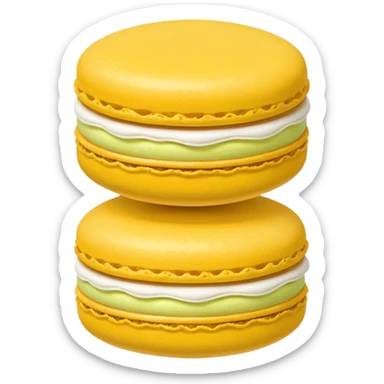 macaron jaune seul sticker