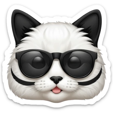 Tuxedo Cat with sunglasses sticker