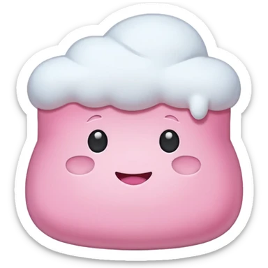 pink marshmallow sticker
