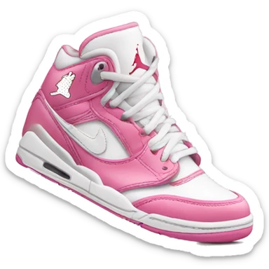 Jordan sneakers pink and white  sticker