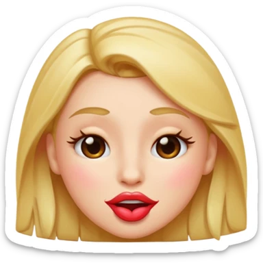 Winking kissey face sticker