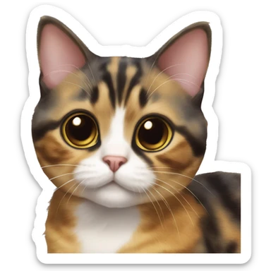 Tortie munchkin cat sticker