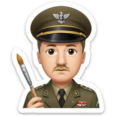  hitler working as a painter sticker