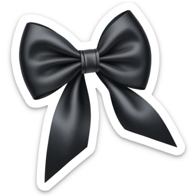 Black bow sticker