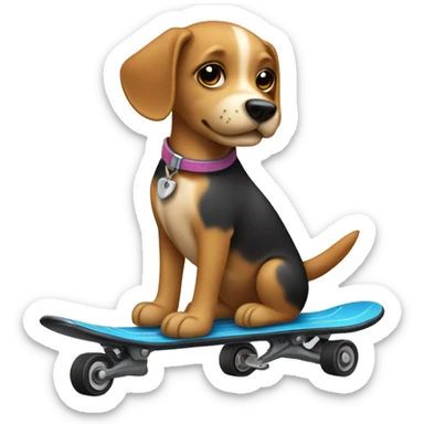 Perro patinete sticker