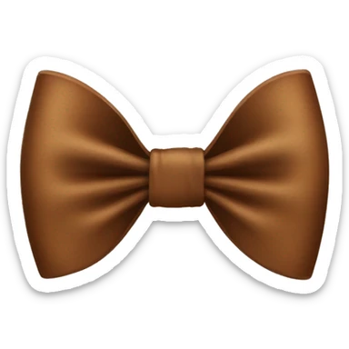 Brown bow sticker