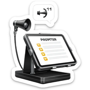 voice prompter sticker