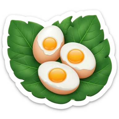 eggs on leaf sticker