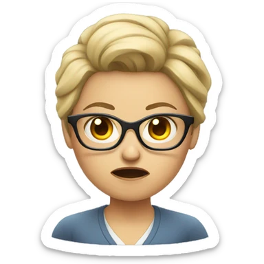 Angry female teacher sticker