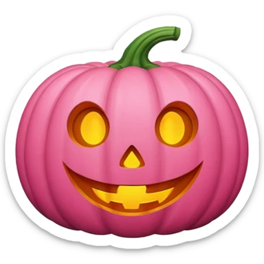 Cute pink Halloween pumpkin  sticker
