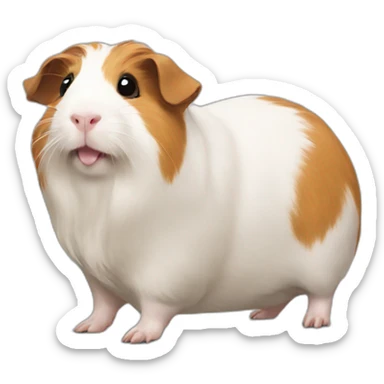 Guinea pig wuth dog sticker