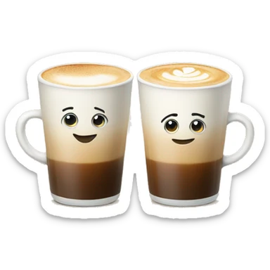 Two lattes cheers sticker