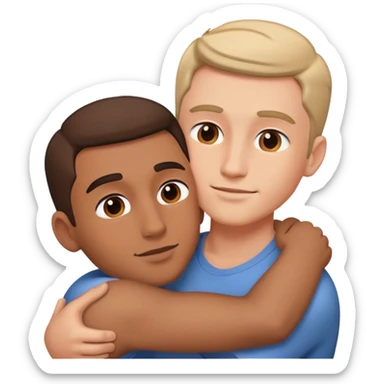 two men kissing sticker
