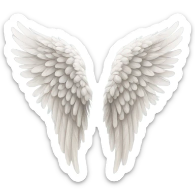 small drawing of wings sticker