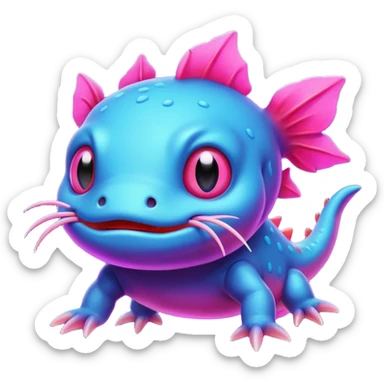 Axolotl gaming sticker
